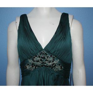 JS Collections Beaded Chiffon Green Dress Size 6